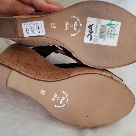 Barney's Newyork Cork Wedges - Picture 6 of 8